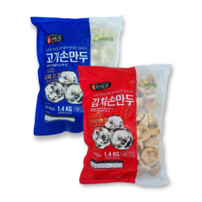 허만두 김치 손만두1.4kg+허만두 고기 손만두 1.4kg, 1.4kg, 2개