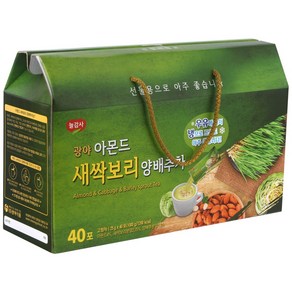 광야 아몬드 새싹보리 양배추차 25g x 40p, 40개입, 2개