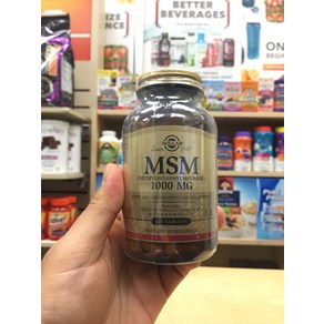 정품(SALE) 솔가 MSM 식이유황 1000mg 120정 (타블렛) Solga MSM 1000 mg (120 Tablets), 1개