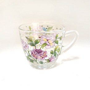 [아씨에뜨] [Rose Garden Cappuccino GLASS CUP] 카푸치노 유리컵 6p세트