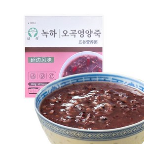 홍홍 중국식품 녹하 연변의맛 오곡영양죽 즉석죽 영양죽 전자레인지조리 중탕조리 연변, 1개, 380g