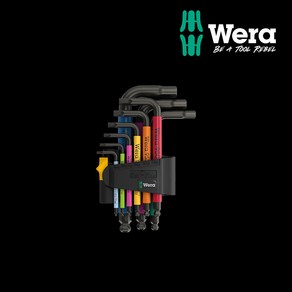 WERA 베라 수공구 950/9 Hex-Plus 멀티컬러 3 L렌치 레인보우 세트 9pcs (022641), 1개