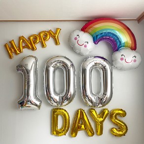 입학 100일 풍선세트 100days, 6. 무지개 해피 100 days