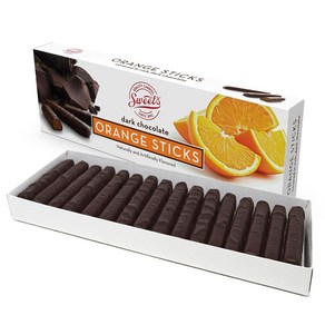 Sweet Candy Company Dak Chocolate Oange Sticks - Goumet Chocolate Coveed Sticks Chocolate Fu, 297g, 1개