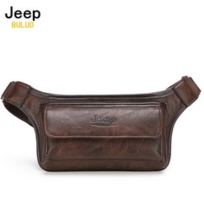 JEEP BULUO 브랜드 캐주얼 기능성 머니폰 벨트백 가슴주머니 허리백 남녀공용 팩 슬링백 가죽 힙백