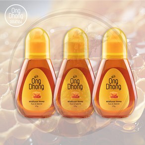 태국 엉떵꿀 OngDhong 고품질 야생화꿀, 3개, 275g