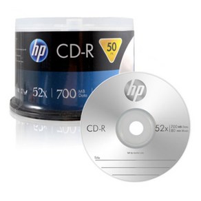 HP 정품 CD-R 케이크 50장 700MB 52배속 공시디, HP CD-R 케이크 50장 700MB 52배속, 1개