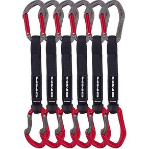 DMM 알파 스포츠 퀵드로우, Titanium/Red, 12cm - 6 Pack, 1개, 12cm - 6 Pack