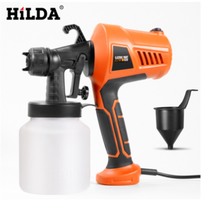 HILDA 500W 고압 전동 페인트 스프레이 건 분무기 케이크 초콜릿, DZ272, 오렌지, 1개