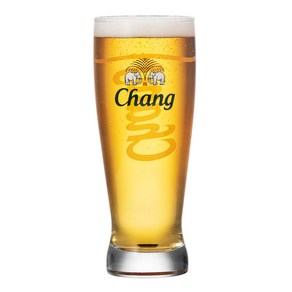 태국 창 맥주잔 CHANG GLASS 코끼리 전용잔 글라스 유리, 1개