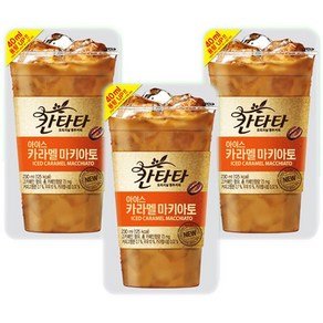 롯데칠성음료 칸타타 아이스 카라멜마키아토 파우치 230ml