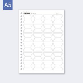 A5 20공 바인더 인덱스 보호 스티커 업무용 학습용 선물용 3P바인더
