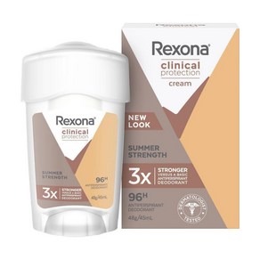 렉소나 여성 크리니컬 프로텍션 썸머 스트렝스 데오드란트 스틱 45ml Rexona Women Deodoant, 0, 1개, 45g