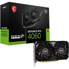 MSI 지포스 RTX 4060 벤투스 2X 블랙 OC D6 8GB