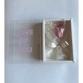 기념일 미니 꽃 박스 LOVE YOU, 핑크장미