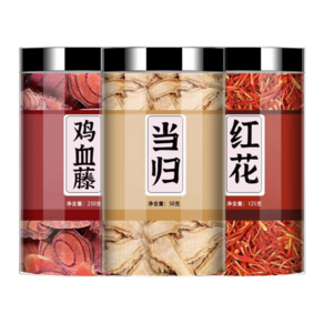 HONA국제 녹노통 백차점포 정품 한차재료 계혈등250g+당귀50g+홍화125g 세트, 1개