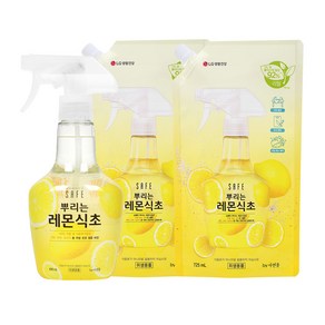 세이프 뿌리는 레몬식초 400ml + 리필 725ml x 2개