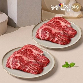 농협안심한우 1등급 한우 등심 300g+300g, 300g, 2개