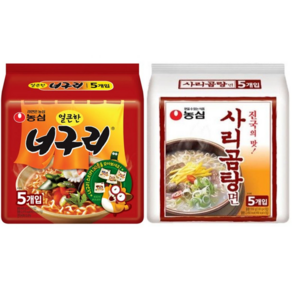 농심 얼큰한 너구리 120g + 사리곰탕 110g 5개 세트, 10개