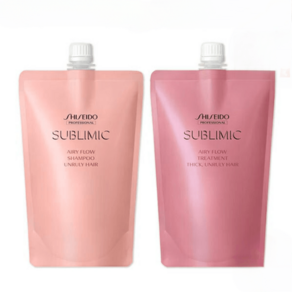 시세이도 서브리믹 에어리 플로우 샴푸450ml 트리트먼트450g 세트 일본샴푸, 승낙, 승낙, 1개