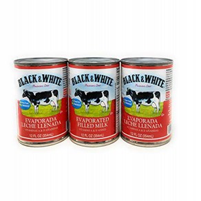 Black & White Evapoated Filled Milk 12fl.oz 3 Pack 블랙 앤 화이트 증발 우유 12fl.oz 3팩, 3개