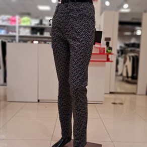 [파사디] 남성 봄여름 로고 패턴 프린트 골프바지 블랙 Q24MSL454MBK