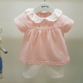 아가방 25 여름 베이비페어 [요정이야 아기야?] 작은 아기를 위한 유아 여름 상하세트 - 사랑스러움 한가득 핑크핑크 원피스처럼 여아 상하복 백일복 75사이즈 부터