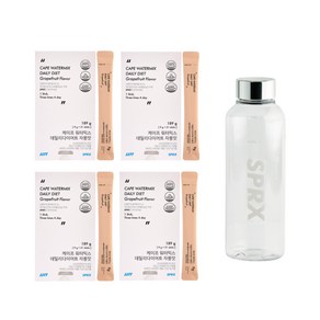 [SPRX] 케이프 워터믹스 자몽맛 4박스 + 전용보틀 500ml 기획세트 혈당 디톡스 단기 다이어트 가르시니아, 1세트, 84회분