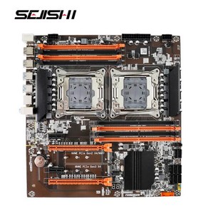 SEJISHI X99 마더보드 듀얼 CPU LGA 2011-3 프로세서 DDR4 M.2 PCIE 메인보드 X99D4DU 시스템 보드 Int, 한개옵션1, 한개옵션0