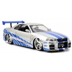 jada toys 1/24 FAST&FURIOUS ミニカーBRIAN'S NISSAN SKYLINE GT-R(R34)