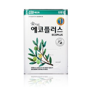 KCC 숲으로 에코플러스 수성페인트 벽면 실내 인테리어용, 퓨어화이트, 18L, 1개