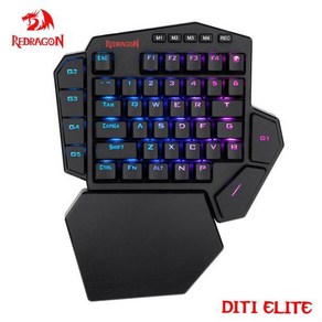 REDRAGON DITI ELITE K585 RGB 42 키 2.4Ghz 무선 한손 기계 게임 키보드 블루 스위치 7 프로그래밍 가능한 매크로 키, 없음, 없음, 1.블루 스위치