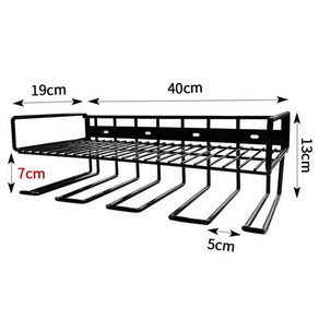전동공구 드릴 거치대 전동드릴 공구정리 걸이대 목공소 행거, 검은색 2층, 1개