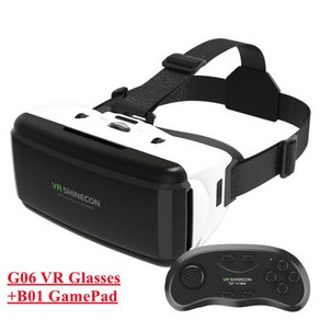 오리지널 VR 가상 현실 3D 안경 박스 스테레오 구글 카드보드 헤드셋 헬멧 IOS 안드로이드 스마트폰 무선 로커, CHINA, G06 add B01 gamepad, G06 add B01 gamepad, 1.G06 add B01 gamepad