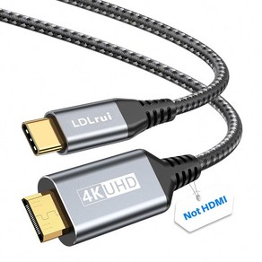 LDLui USB C to Mini HDMI 케이블 5Ft 4K60Hz 타입 2.0 HDR 코드 노트북 맥북 아이패드 프로 아이폰 15 시리즈 갤럭시 S 스위치 Xbox Ps