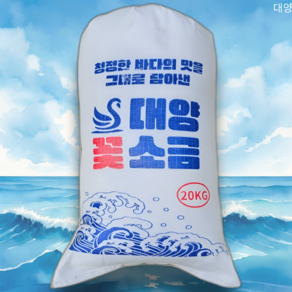 대양 꽃소금 대용량 재제소금 재제염 불순물 제거, 1개, 20kg