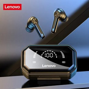 Lenovo LP3 Po 이어폰 TWS Bluetooth 5.0 무선 HIFI 음악 헤드셋 디스플레이 1200mAh 배터리 헤드폰 게임용 이어 버드, 블랙, 1개