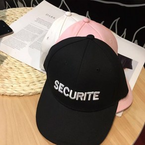 SECURITE 자수 레터링 볼캡 자수모자 레터링모자 챙모자 창모자 특이한모자 심플한모자 커플모자 남녀공용