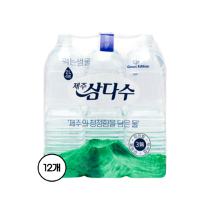 제주삼다수 그린 무라벨, 2L, 12개