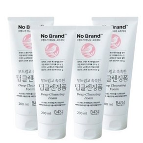 노브랜드 부드럽고 촉촉한 딥클렌징폼, 4개, 200ml