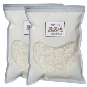 주원물산 코코넛롱 슬라이스, 1kg, 2개