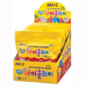 [색상선택]아모스 2500 탱탱아이 클레이 50g, 분홍50g