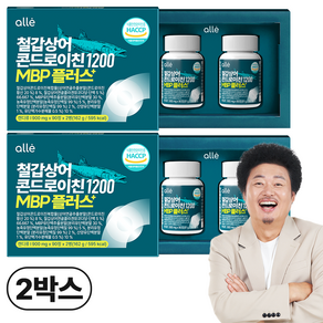 철갑상어 연골 콘드로이친 1200 MBP c6s 저분자 식약청 HACCP 알레, 2개, 180정