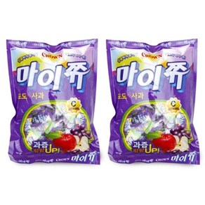 크라운 마이쮸 포도 + 사과 츄잉캔디, 328g, 2개
