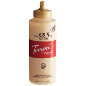 Torani Puremade Sauce White Chocolate Flavor Squ Torani Puremade 소스 화이트 초콜릿 맛 Squzzee 병 GMO 무첨가