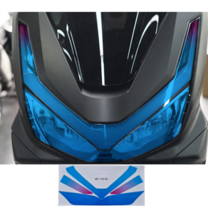 PCX 25년식 튜닝 스티커 라이트 필름 라이트데칼 튜닝용품, 1개, 블루,레드블루,레드옐로우