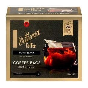 비토리아 롱 블랙 커피 티백 Vittoia Long Black Coffee Bags, 1개, 20개입, 114g