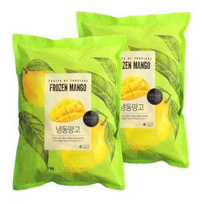 웰루츠 냉동 망고 다이스, 2개, 1kg