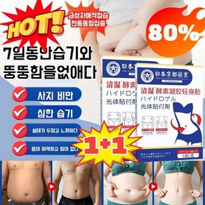 1+1 체내 습기 제거 및 디톡스 효소 패치 게으른사람살빼기패치 거습 뜸 패치 슬리밍 패치