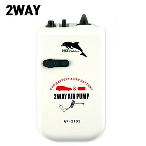 시타임 2WAY 12V 차량 시가잭 및 건전지 배터리 겸용 기포기 산소 발생기 에어 펌프 공급기, 2way 차량겸용 AP2102, 1개